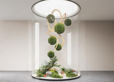 现代室内景观造景3D模型下载